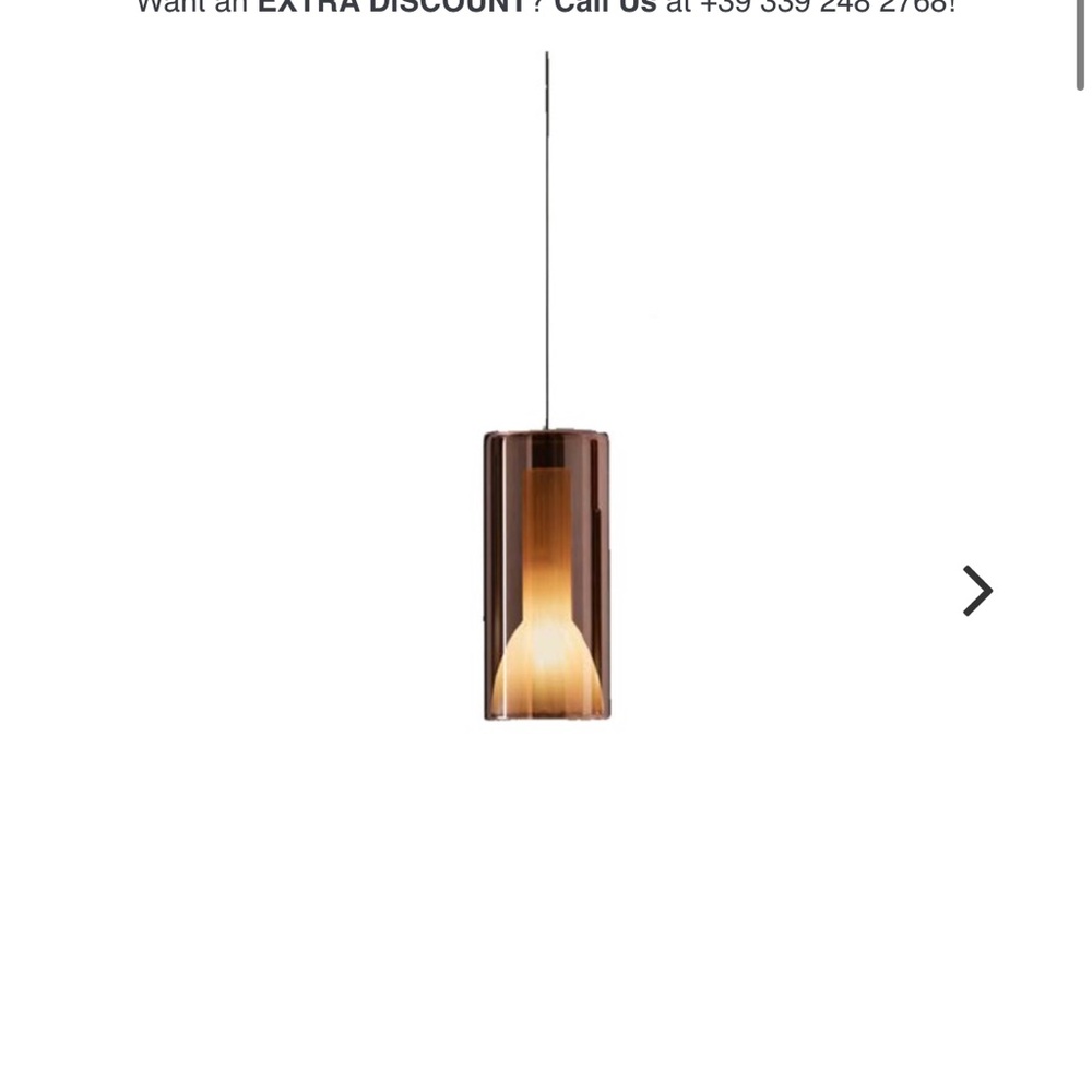 Penta light - Lit medium suspension lamp by Umberto Asnago